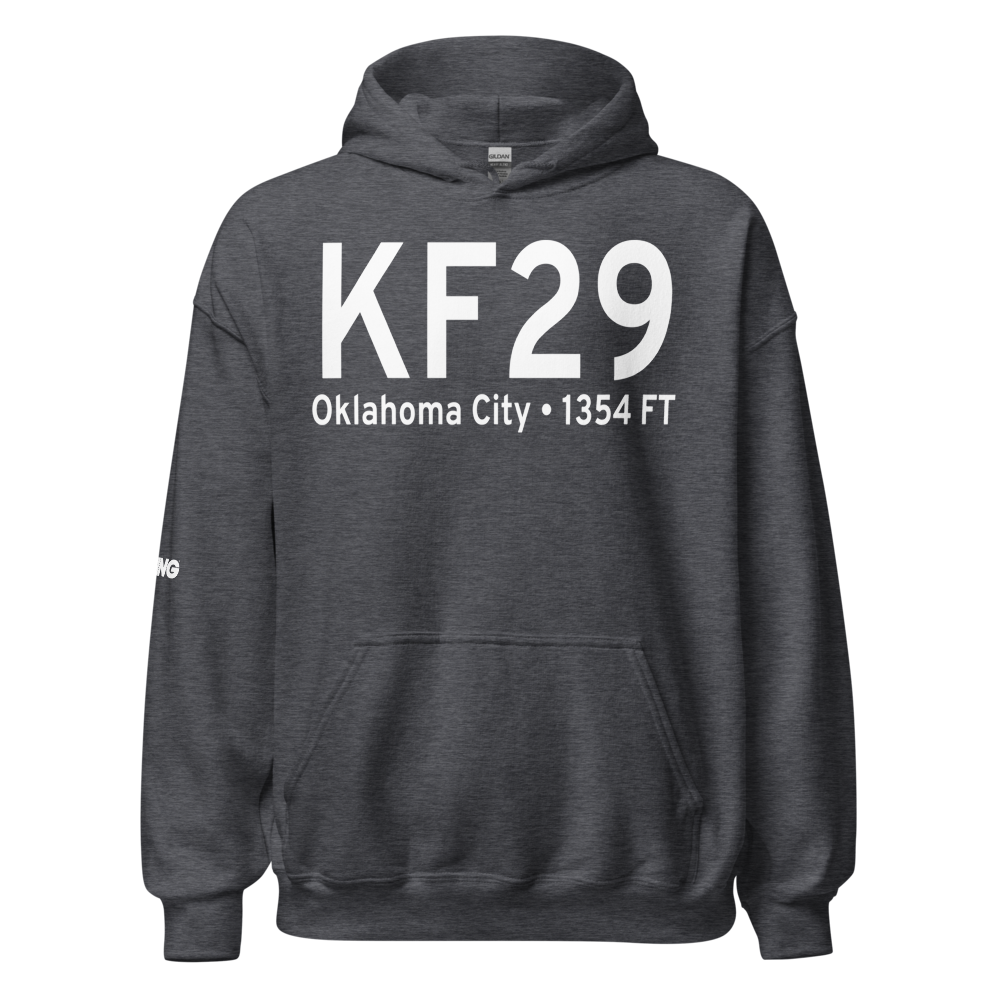 Clarence E Page Municipal Airport (KF29) ICAO Hoodie Sweatshirt 