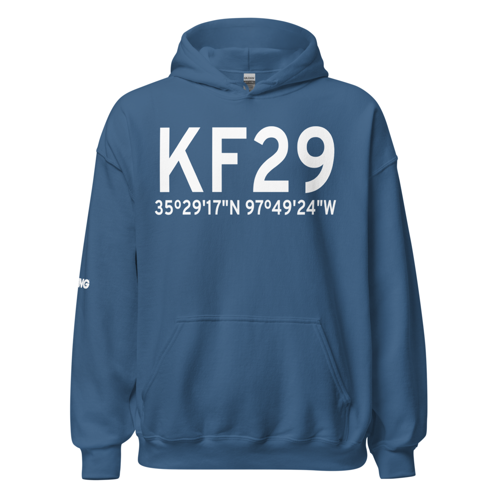 Clarence E Page Municipal Airport (KF29) ICAO Hoodie Sweatshirt 