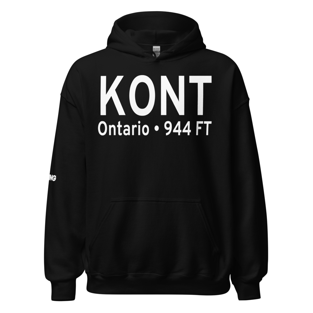 Ontario International Airport (KONT) ICAO Hoodie Sweatshirt 