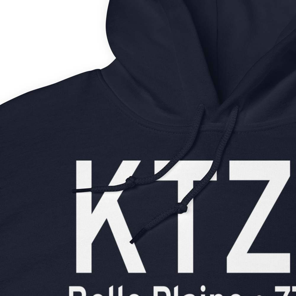 Belle Plaine Municipal Airport (KTZT) ICAO Hoodie Sweatshirt 