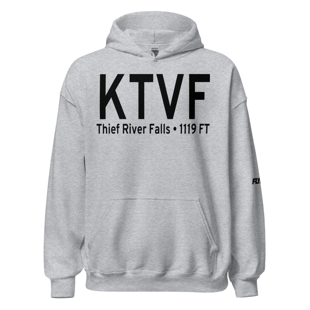 Thief River Falls Regional Airport (KTVF) ICAO Hoodie Sweatshirt 