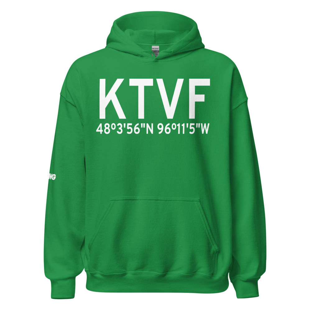 Thief River Falls Regional Airport (KTVF) ICAO Hoodie Sweatshirt 