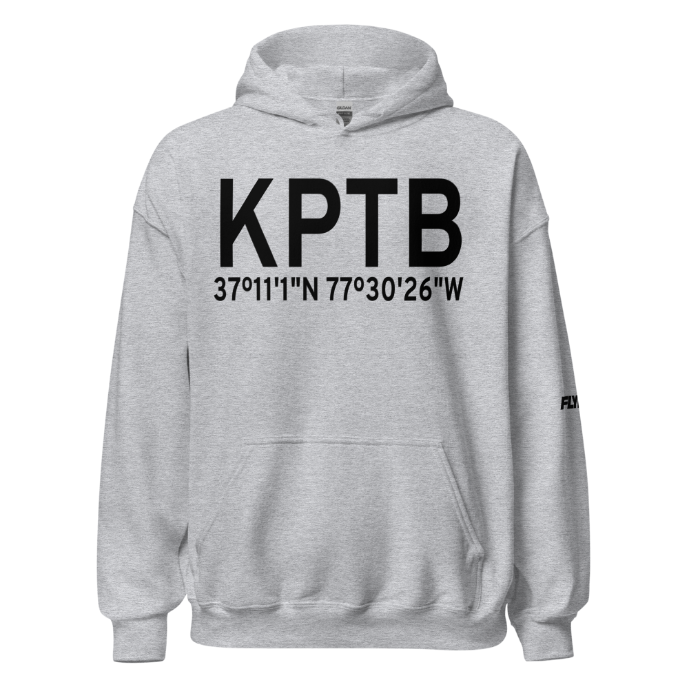 Dinwiddie County Airport (KPTB) ICAO Hoodie Sweatshirt 