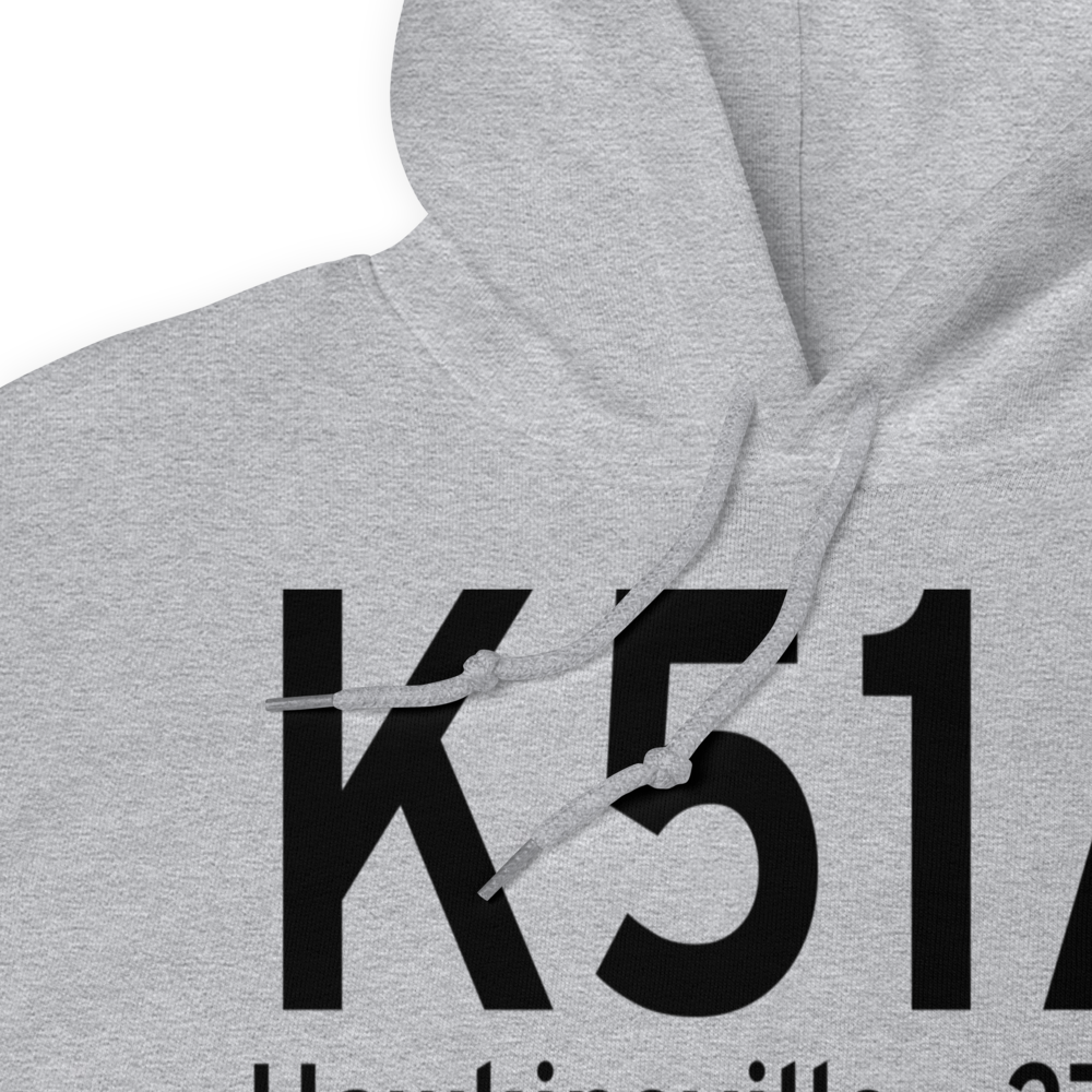Hawkinsville Pulaski County Airport (K51A) ICAO Hoodie Sweatshirt 