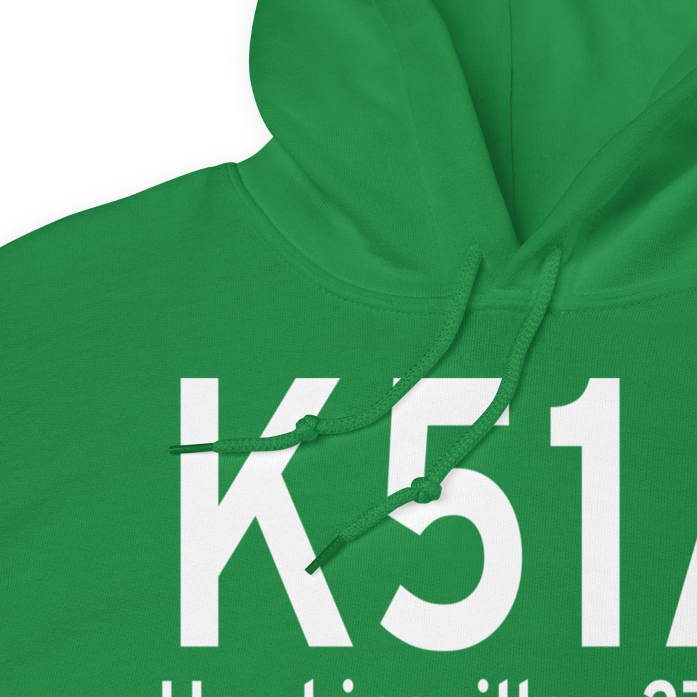 Hawkinsville Pulaski County Airport (K51A) ICAO Hoodie Sweatshirt 