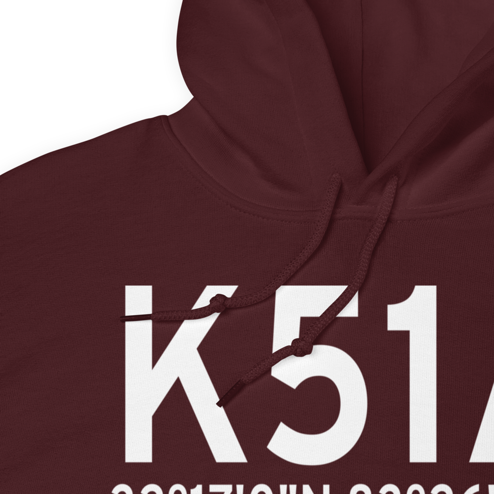 Hawkinsville Pulaski County Airport (K51A) ICAO Hoodie Sweatshirt 