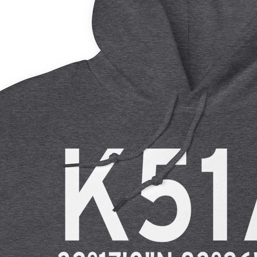 Hawkinsville Pulaski County Airport (K51A) ICAO Hoodie Sweatshirt 
