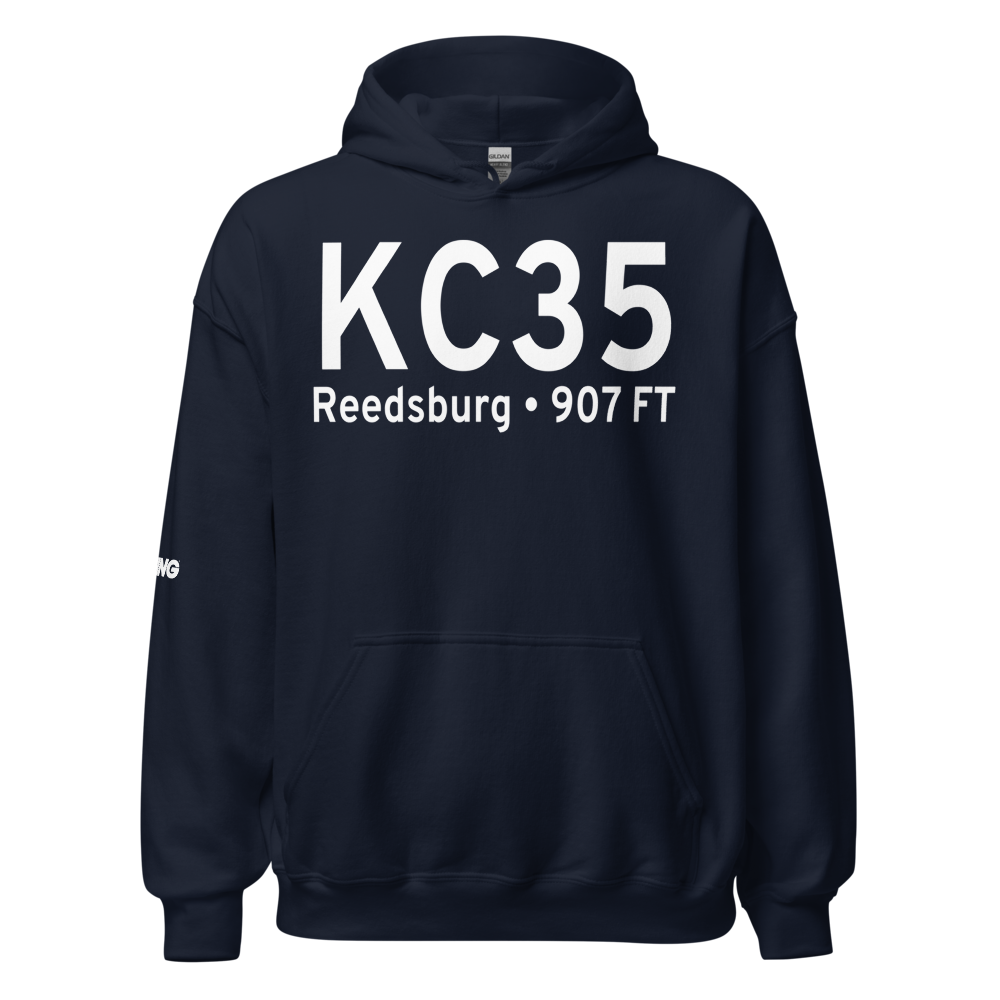 Reedsburg Municipal Airport (KC35) ICAO Hoodie Sweatshirt 
