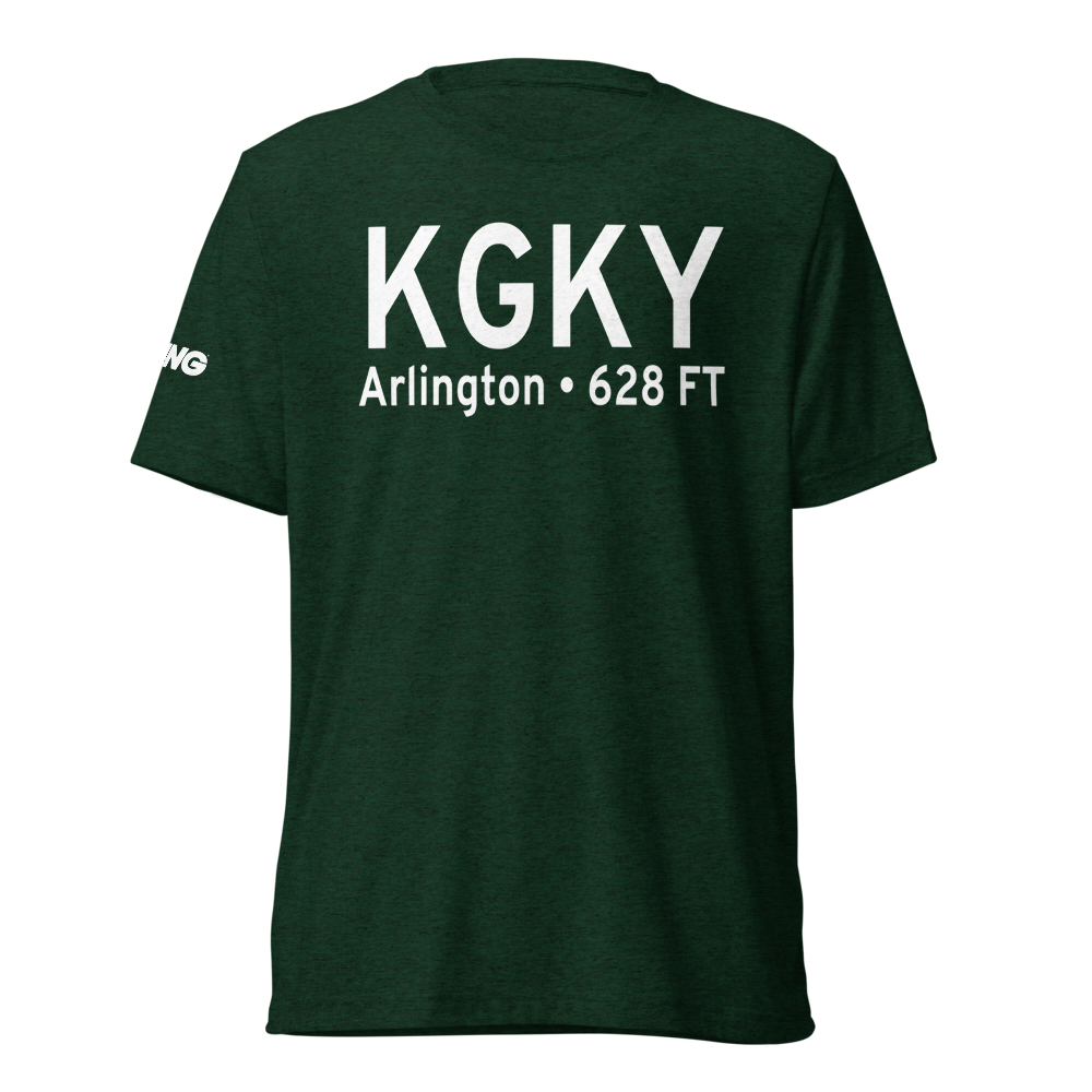 Arlington Municipal Airport (KGKY) ICAO Tri-blend T-Shirt 