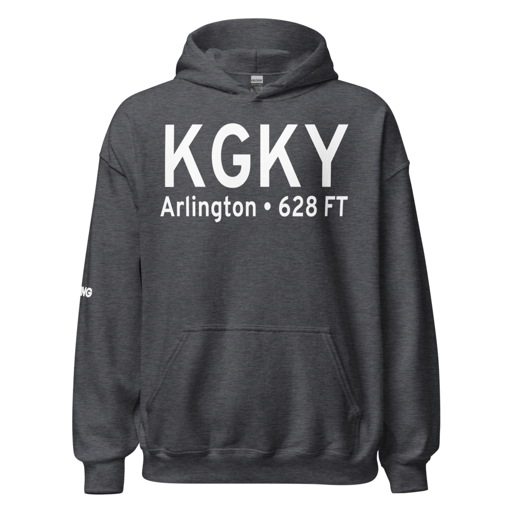 Arlington Municipal Airport (KGKY) ICAO Hoodie Sweatshirt 