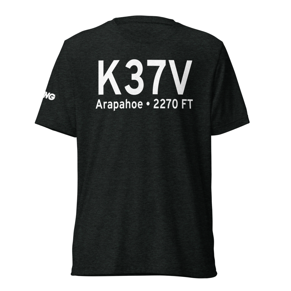 Arapahoe Municipal Airport (K37V) ICAO Tri-blend T-Shirt 