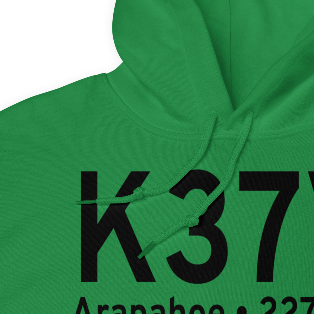 Arapahoe Municipal Airport (K37V) ICAO Hoodie Sweatshirt 