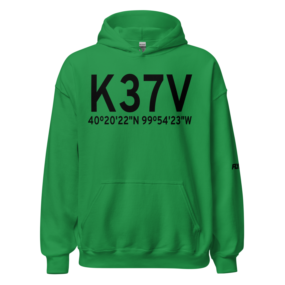 Arapahoe Municipal Airport (K37V) ICAO Hoodie Sweatshirt 
