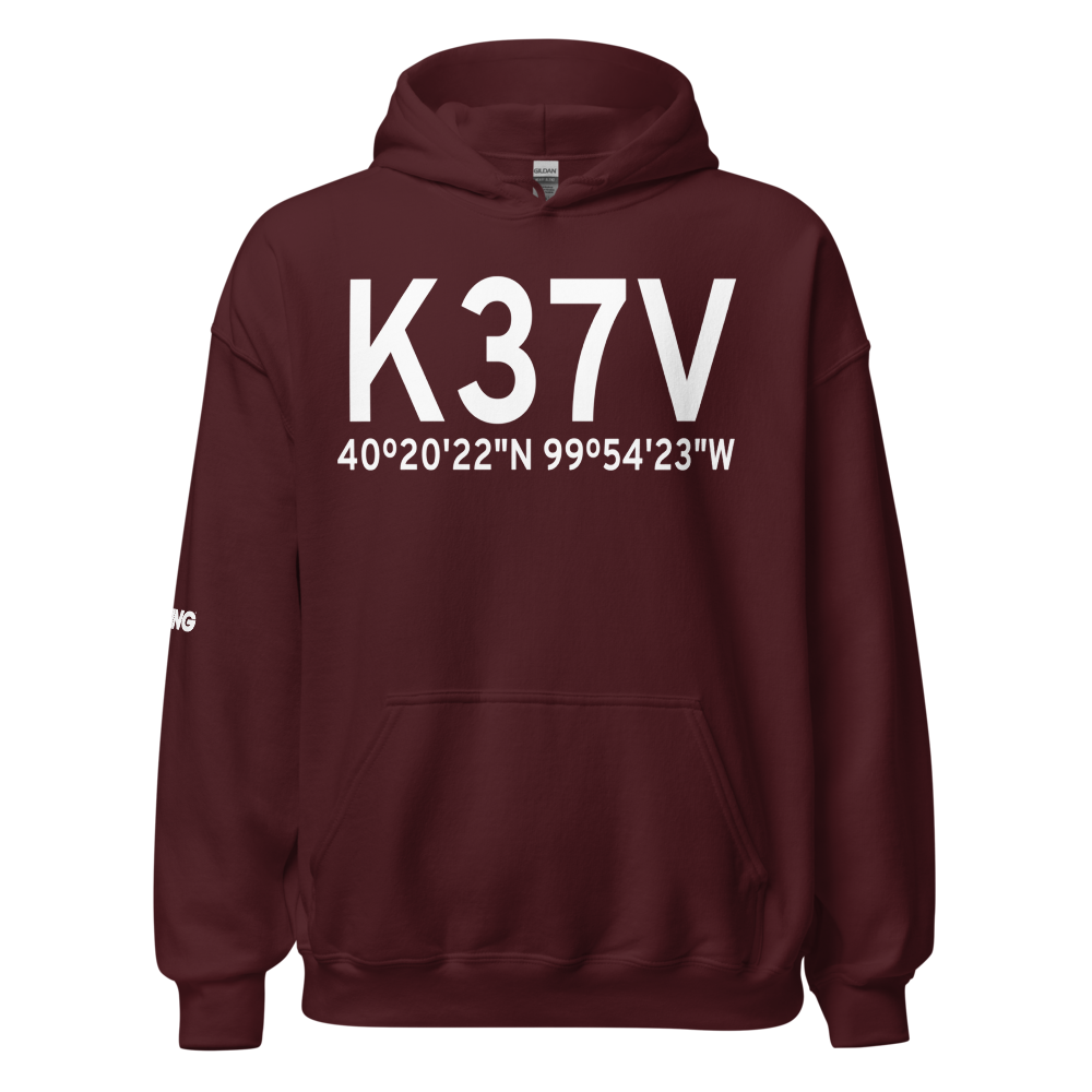 Arapahoe Municipal Airport (K37V) ICAO Hoodie Sweatshirt 