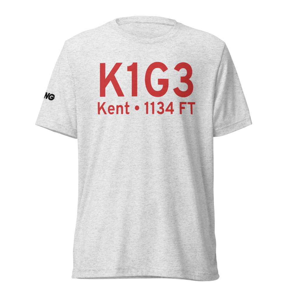 Kent State University Airport (K1G3) ICAO Tri-blend T-Shirt 