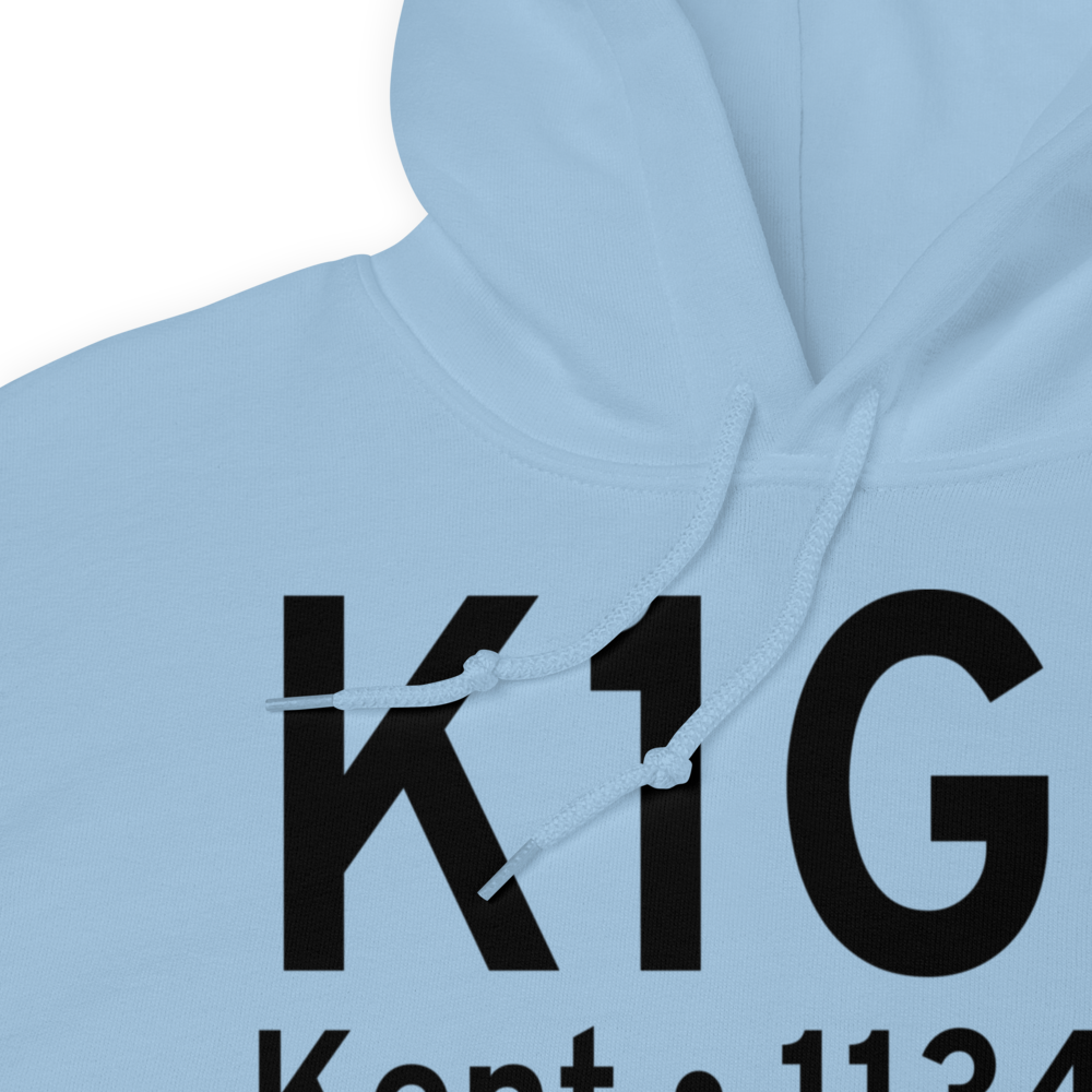 Kent State University Airport (K1G3) ICAO Hoodie Sweatshirt 