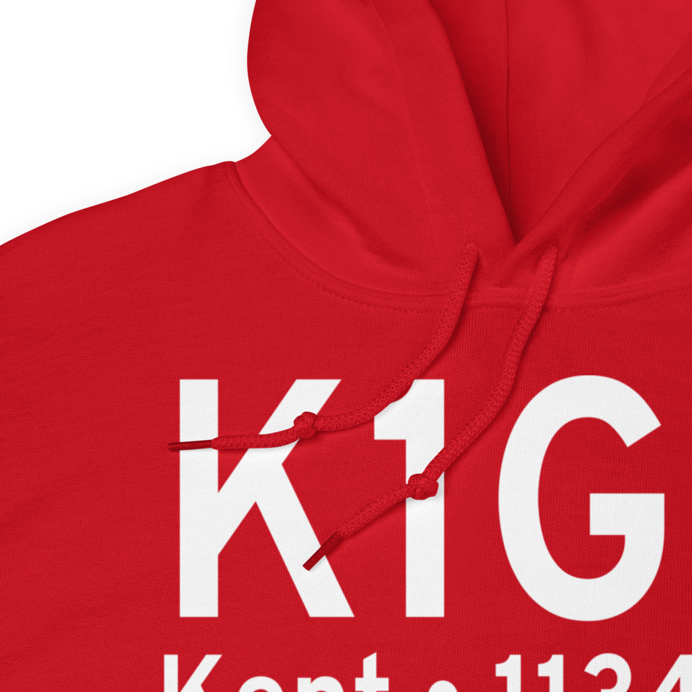 Kent State University Airport (K1G3) ICAO Hoodie Sweatshirt 