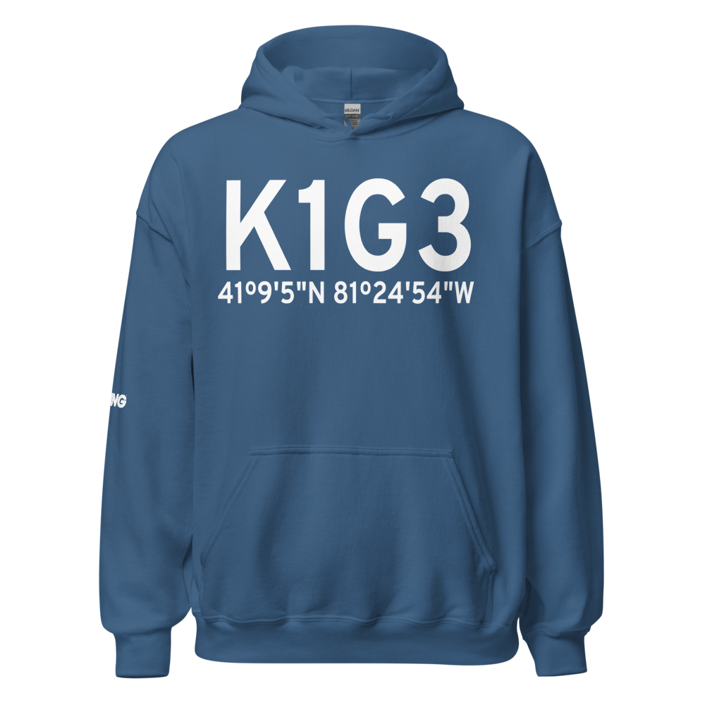 Kent State University Airport (K1G3) ICAO Hoodie Sweatshirt 