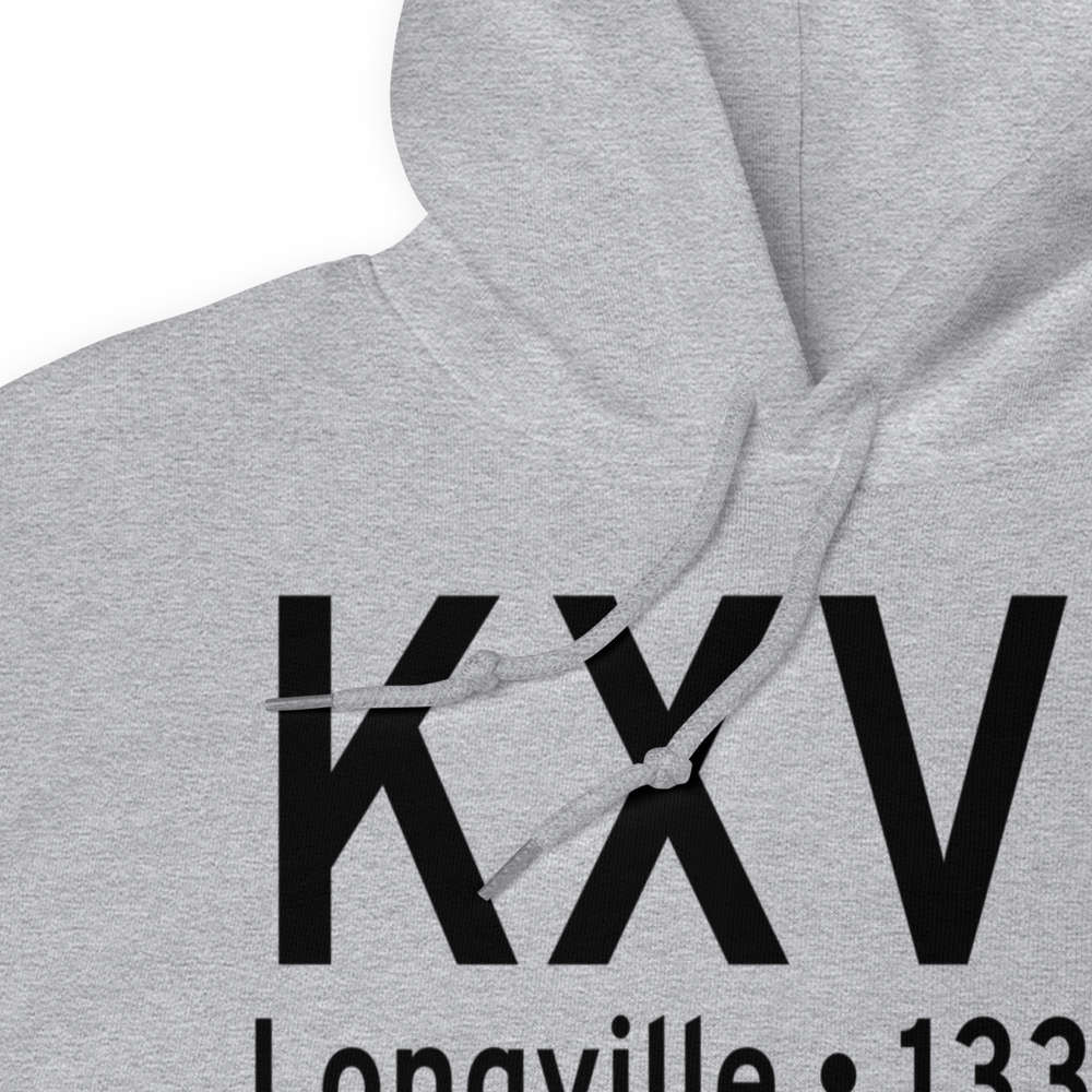 Longville Municipal Airport (KXVG) ICAO Hoodie Sweatshirt 