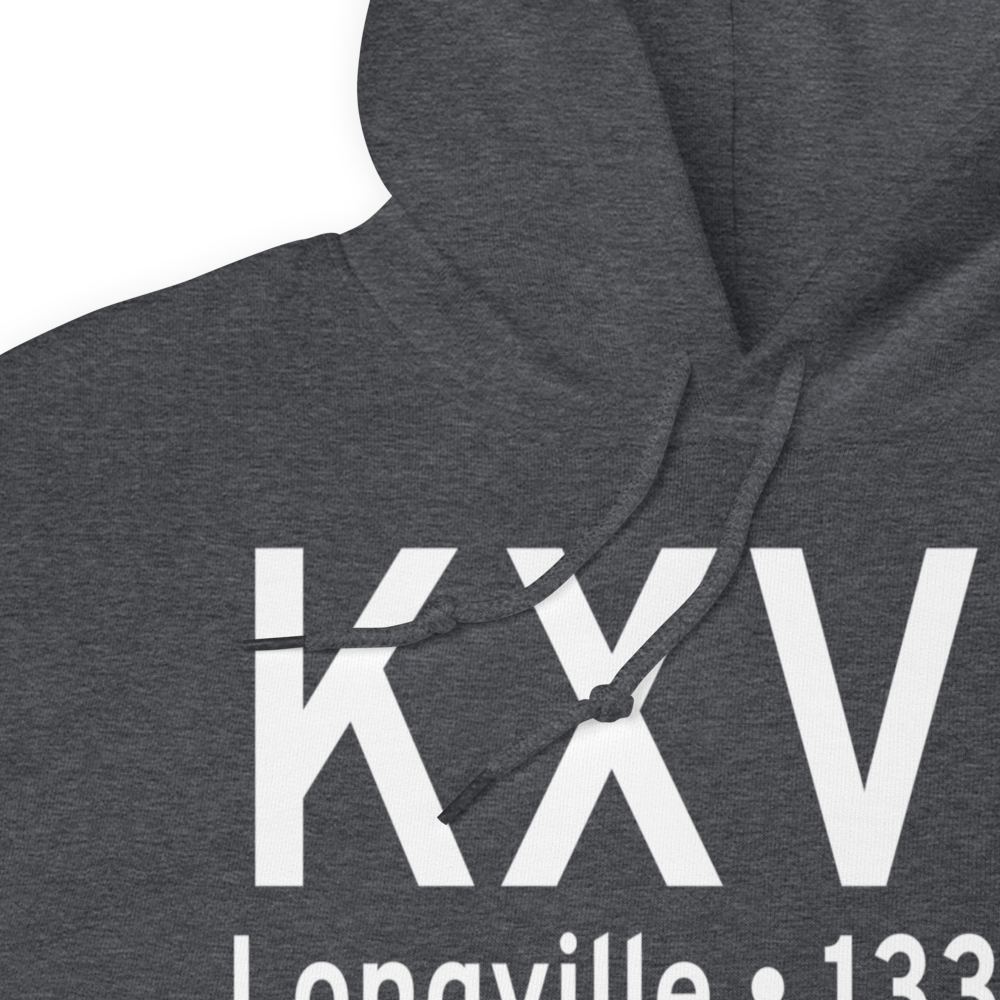 Longville Municipal Airport (KXVG) ICAO Hoodie Sweatshirt 