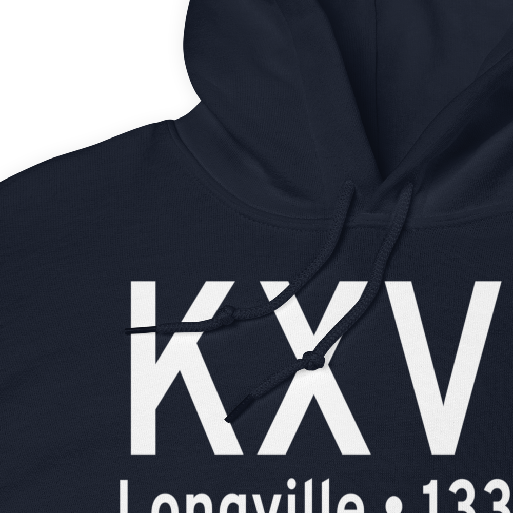Longville Municipal Airport (KXVG) ICAO Hoodie Sweatshirt 