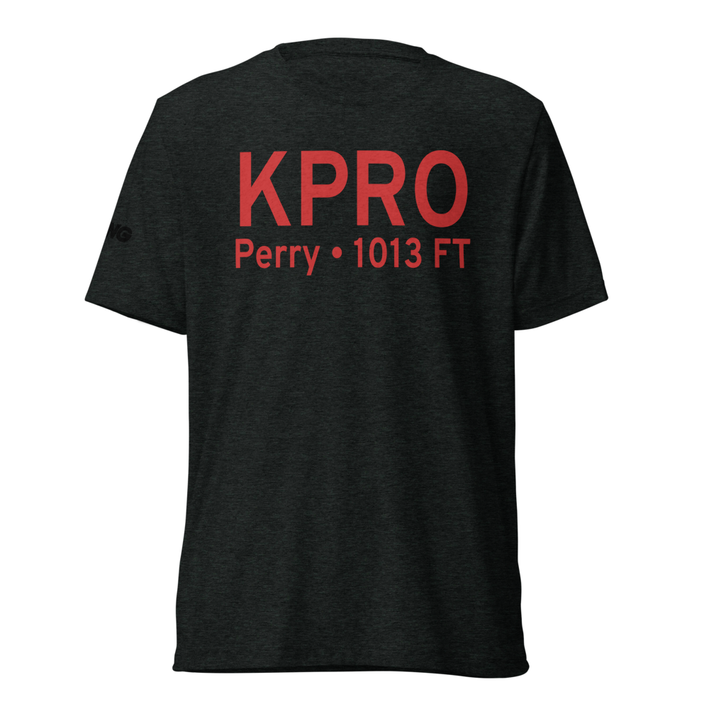 Perry Municipal Airport (KPRO) ICAO Tri-blend T-Shirt 