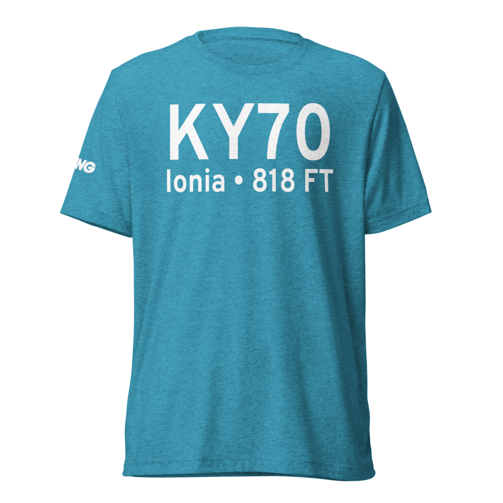 Ionia County Airport (KY70) ICAO Tri-blend T-Shirt 