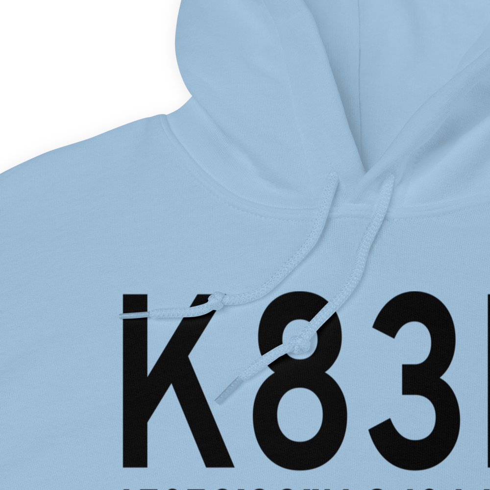 Mackinac County Airport (K83D) ICAO Hoodie Sweatshirt 