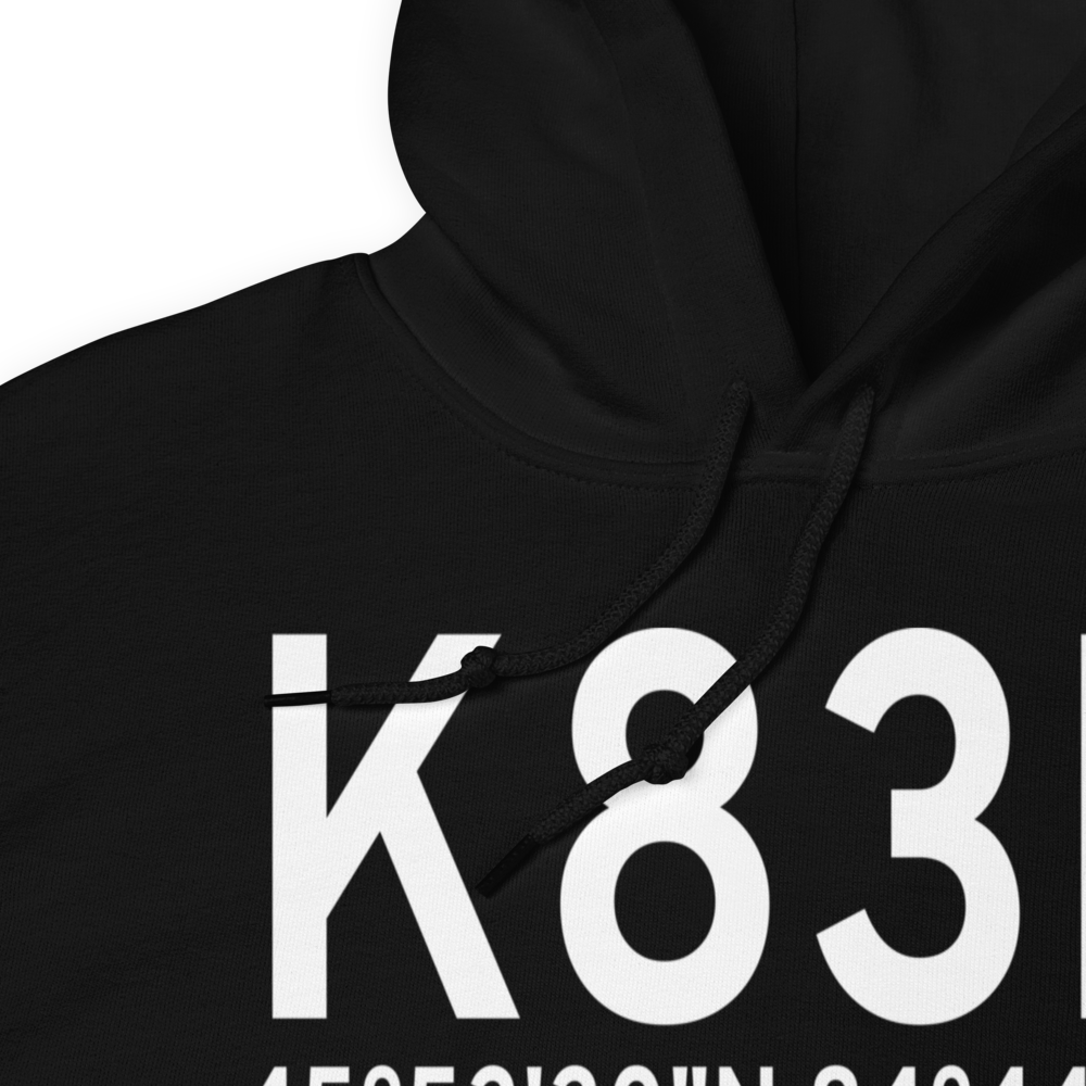 Mackinac County Airport (K83D) ICAO Hoodie Sweatshirt 