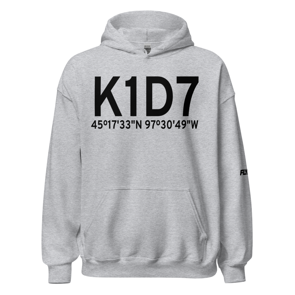The Sigurd Anderson Airport (K1D7) ICAO Hoodie Sweatshirt 