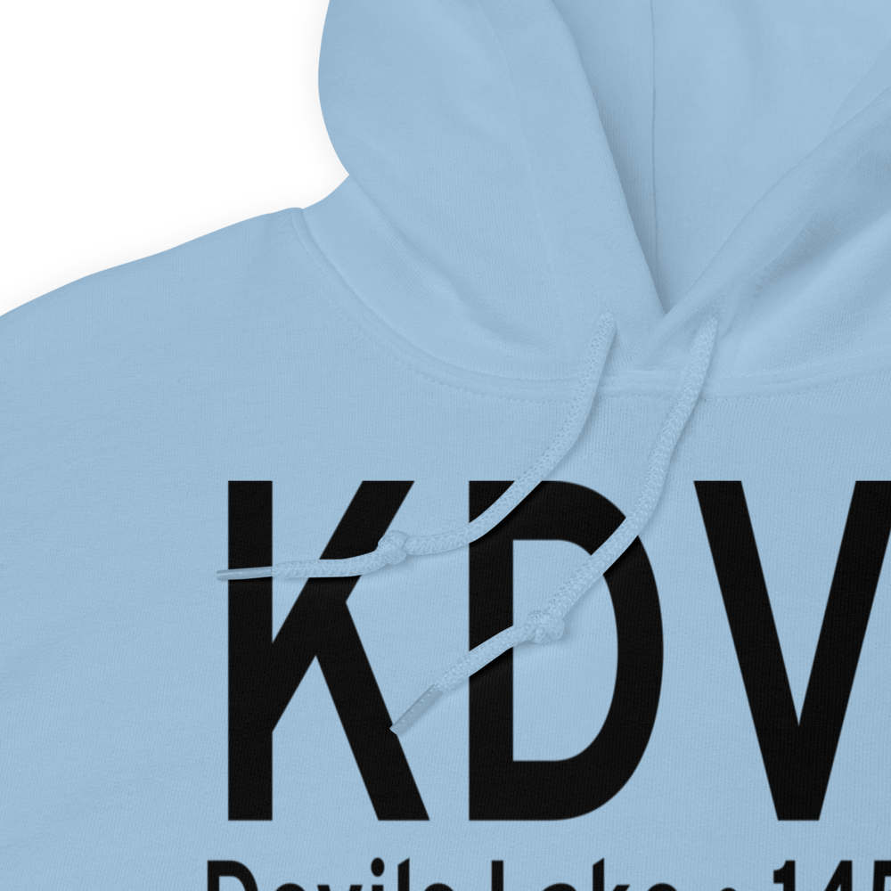 Devils Lake Regional Airport (KDVL) ICAO Hoodie Sweatshirt 