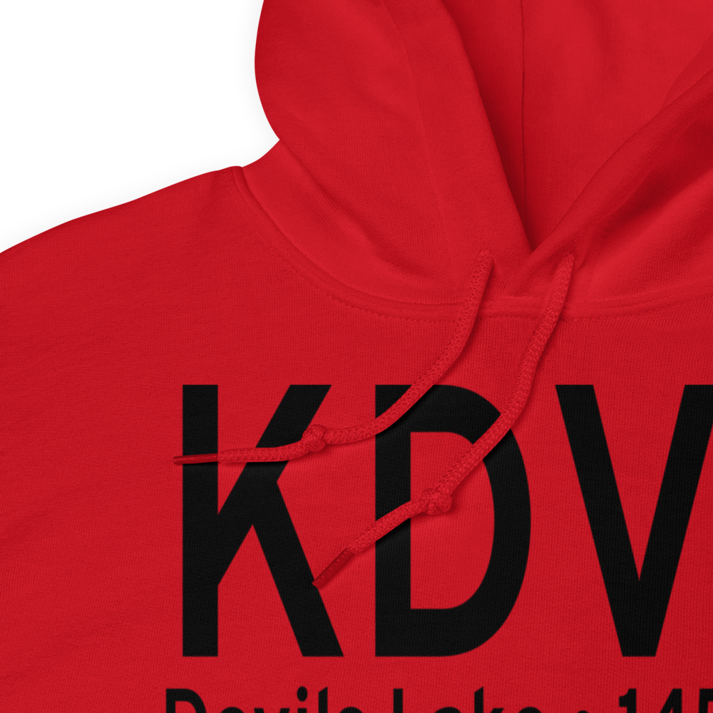 Devils Lake Regional Airport (KDVL) ICAO Hoodie Sweatshirt 