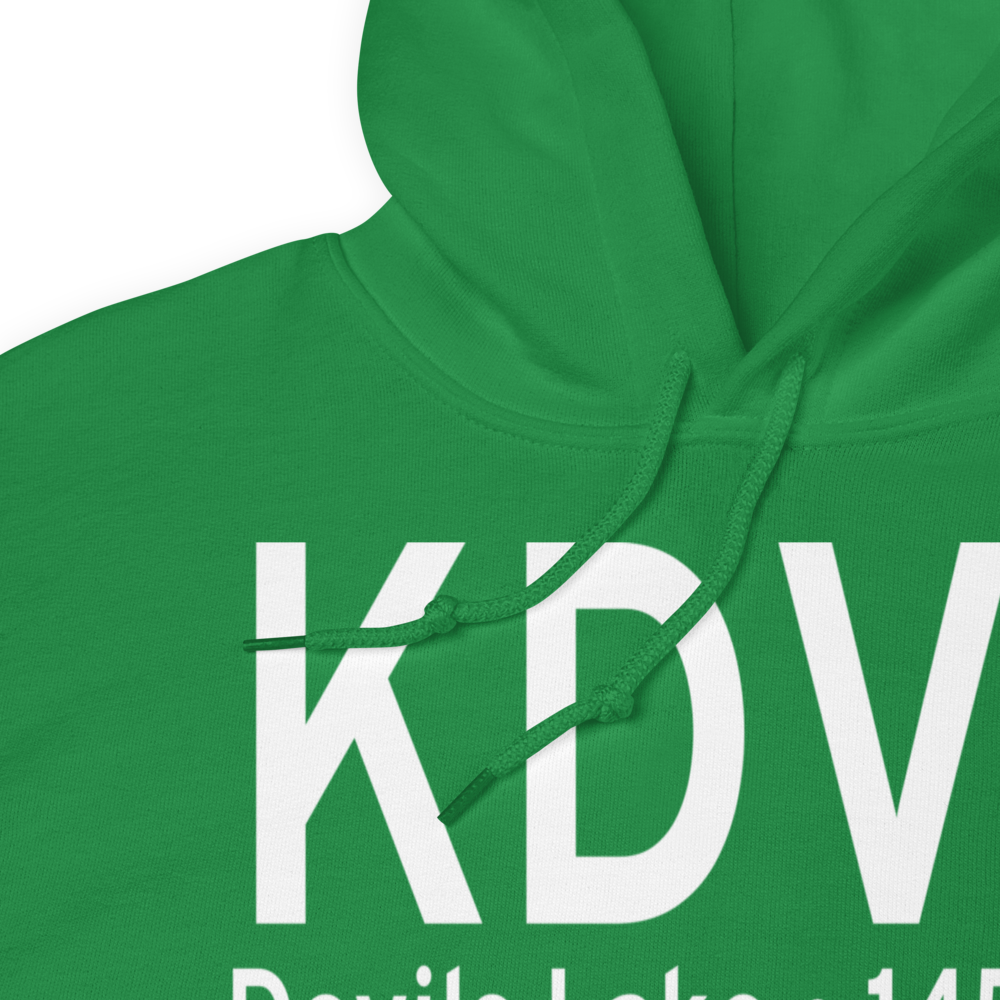 Devils Lake Regional Airport (KDVL) ICAO Hoodie Sweatshirt 