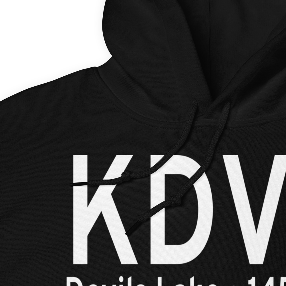 Devils Lake Regional Airport (KDVL) ICAO Hoodie Sweatshirt 