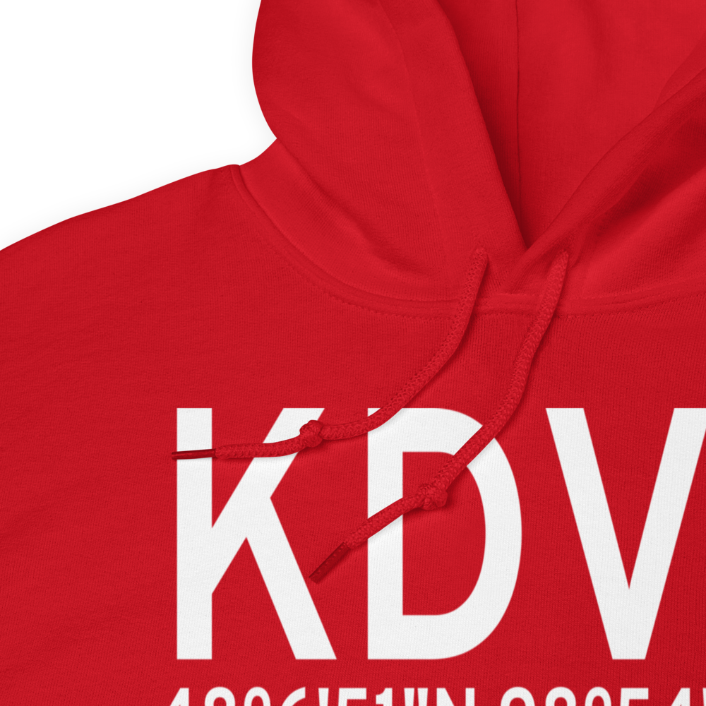 Devils Lake Regional Airport (KDVL) ICAO Hoodie Sweatshirt 
