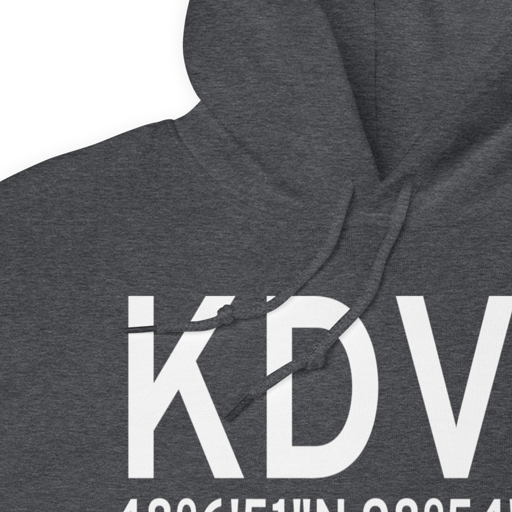 Devils Lake Regional Airport (KDVL) ICAO Hoodie Sweatshirt 