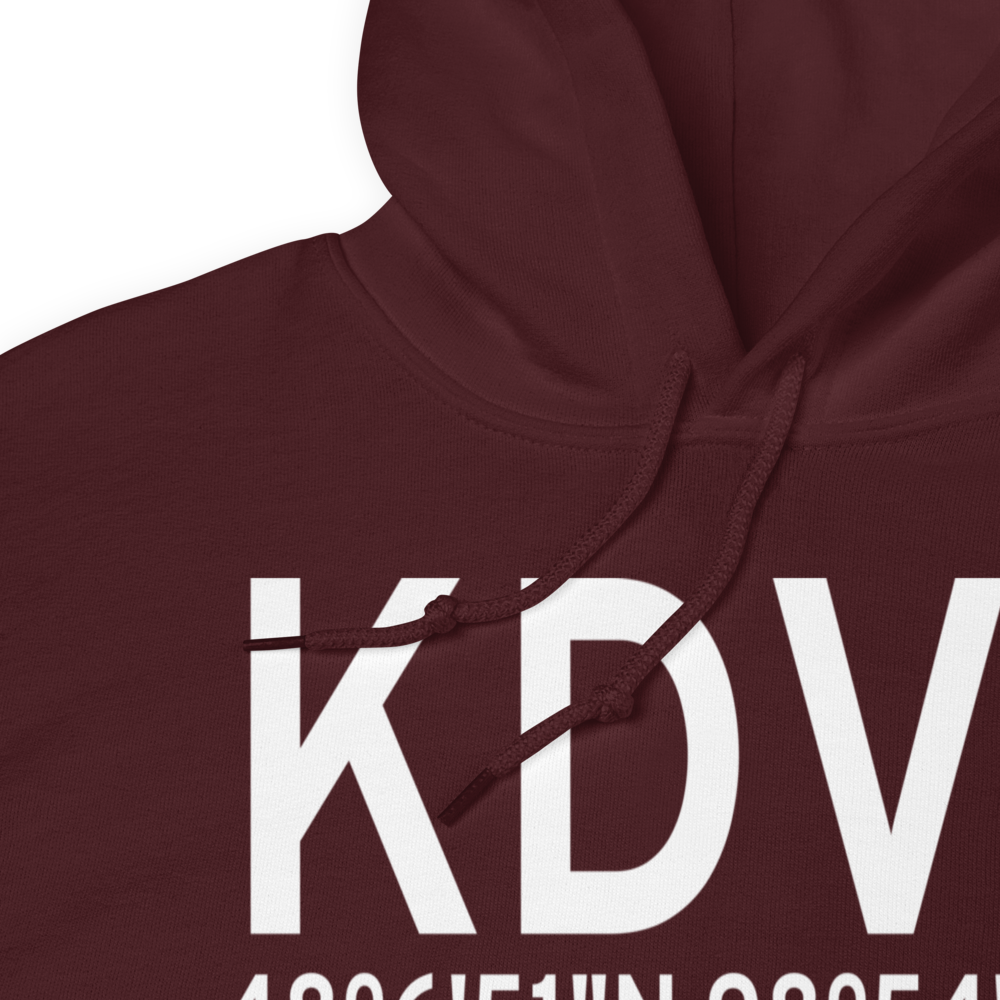 Devils Lake Regional Airport (KDVL) ICAO Hoodie Sweatshirt 