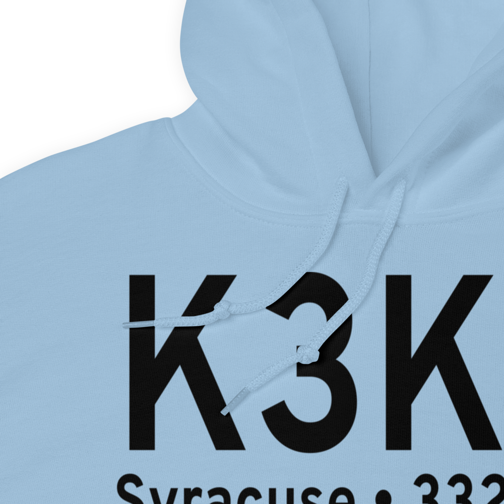 Syracuse Hamilton County Municipal Airport (K3K3) ICAO Hoodie Sweatshirt 