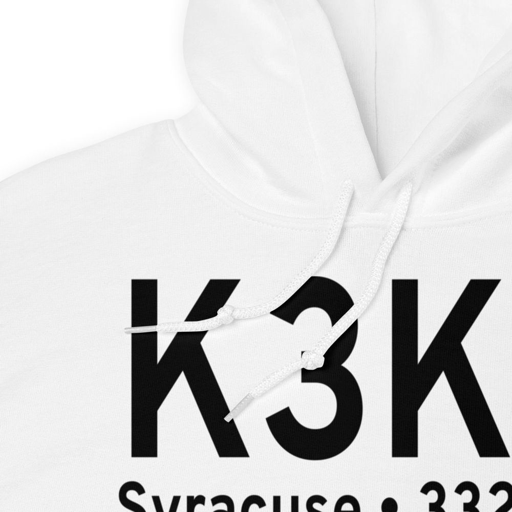 Syracuse Hamilton County Municipal Airport (K3K3) ICAO Hoodie Sweatshirt 