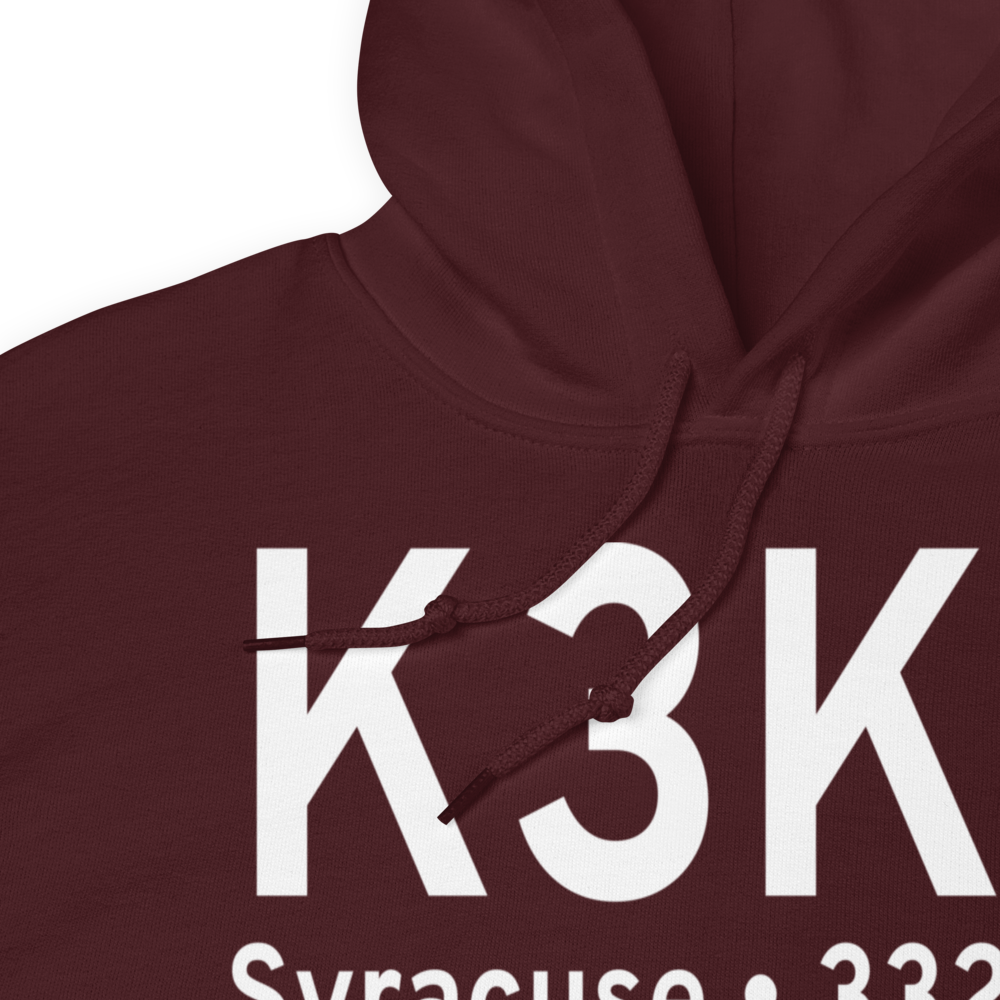 Syracuse Hamilton County Municipal Airport (K3K3) ICAO Hoodie Sweatshirt 