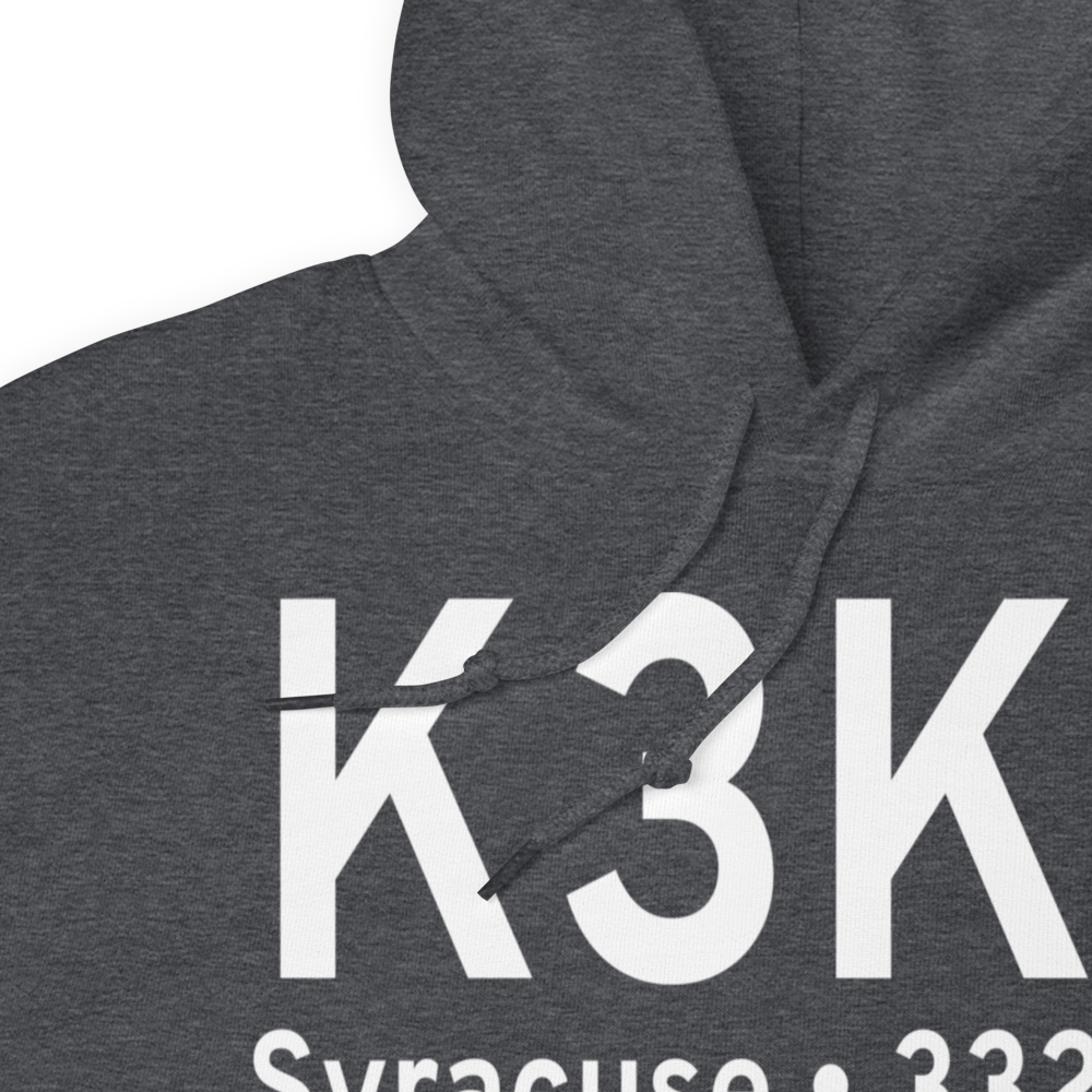 Syracuse Hamilton County Municipal Airport (K3K3) ICAO Hoodie Sweatshirt 