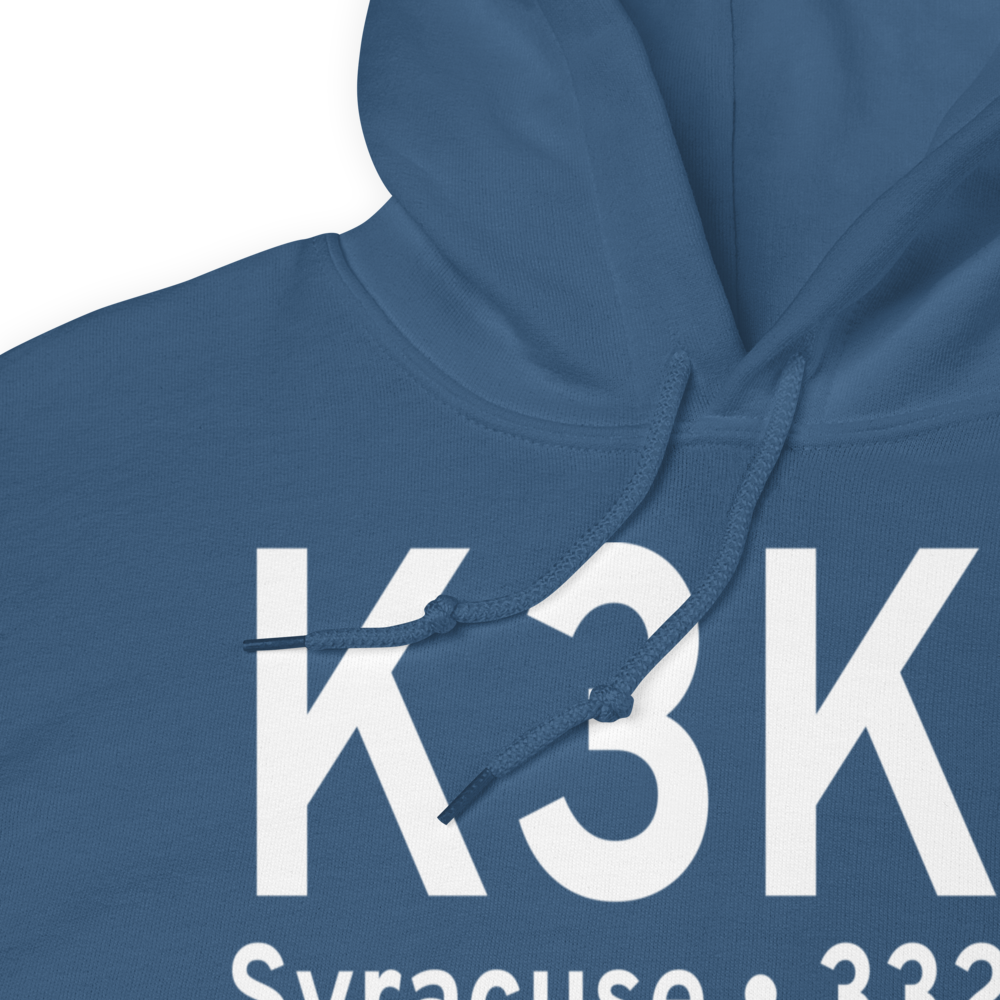 Syracuse Hamilton County Municipal Airport (K3K3) ICAO Hoodie Sweatshirt 