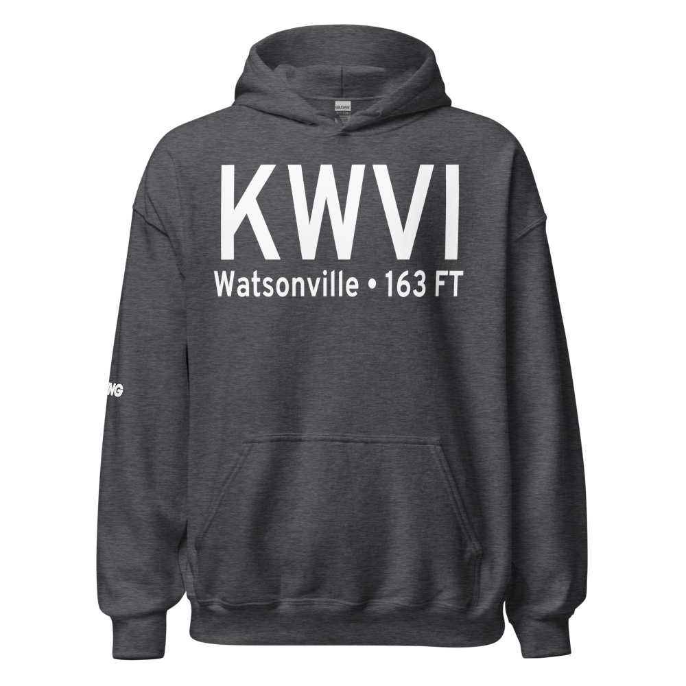 Watsonville Municipal Airport (KWVI) ICAO Hoodie Sweatshirt 