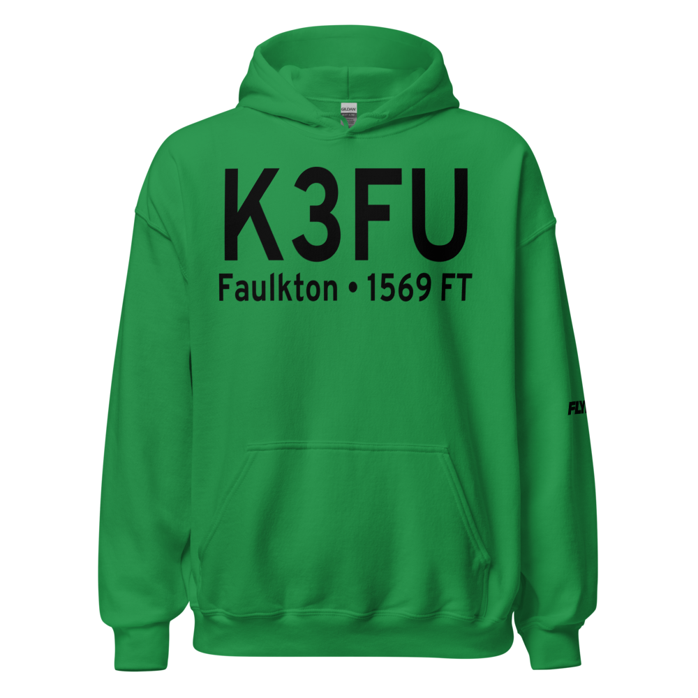 Faulkton Municipal Airport (K3FU) ICAO Hoodie Sweatshirt 