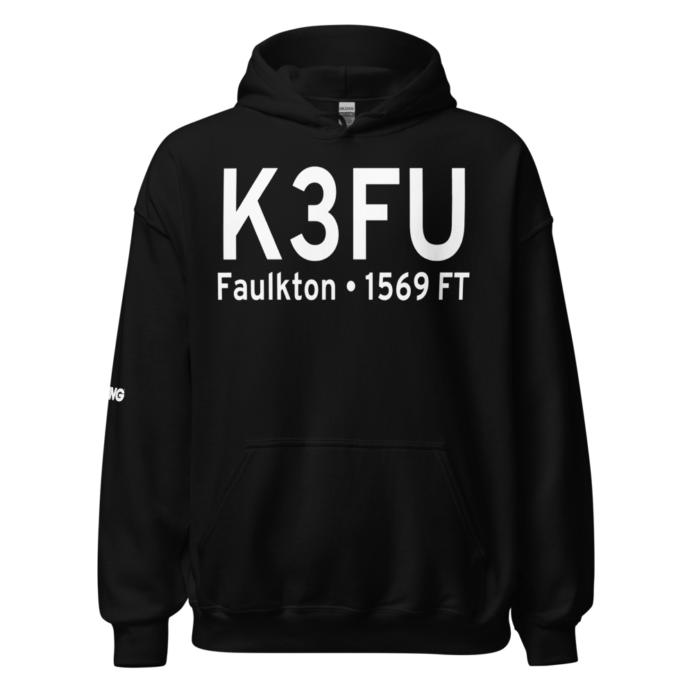 Faulkton Municipal Airport (K3FU) ICAO Hoodie Sweatshirt 