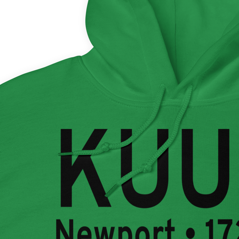 Newport State Airport (KUUU) ICAO Hoodie Sweatshirt 