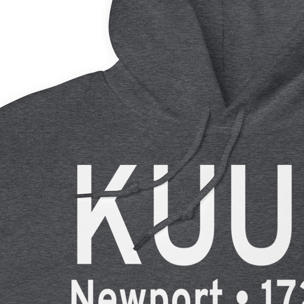 Newport State Airport (KUUU) ICAO Hoodie Sweatshirt 