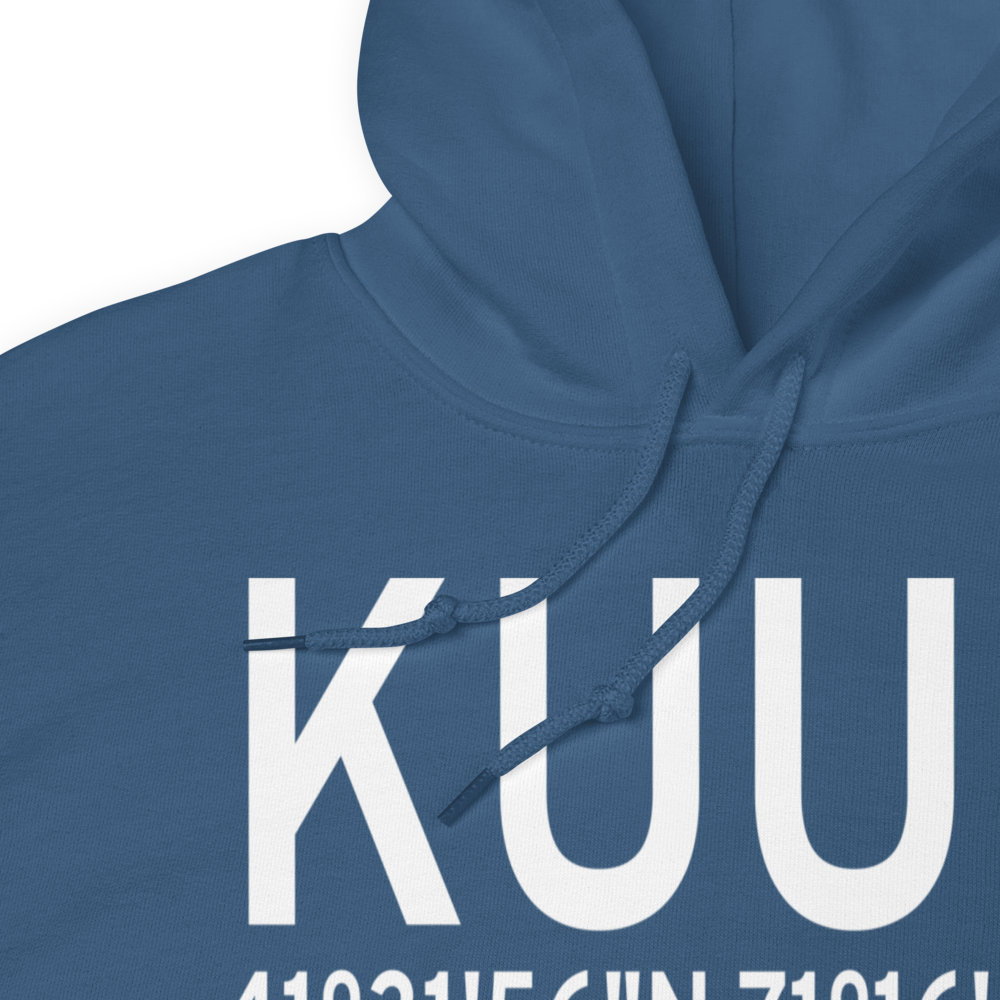 Newport State Airport (KUUU) ICAO Hoodie Sweatshirt 