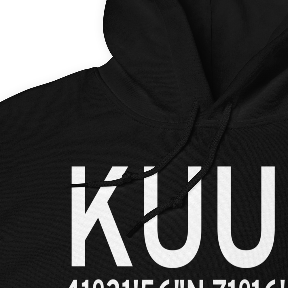 Newport State Airport (KUUU) ICAO Hoodie Sweatshirt 