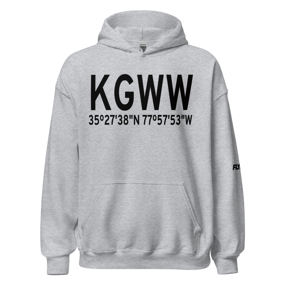 Goldsboro-Wayne Municipal Airport (KGWW) ICAO Hoodie Sweatshirt 